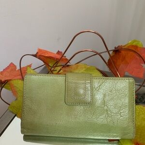 Fossil Green Leather Wallet Classic Design